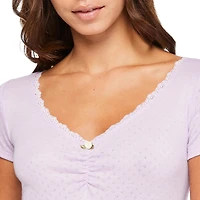 T-shirt avec encolure en V No Boundaries pour femmes