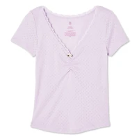 T-shirt avec encolure en V No Boundaries pour femmes