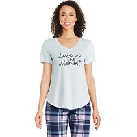 T-shirt de nuit avec encolure en V George pour femmes Tailles TP–TTG