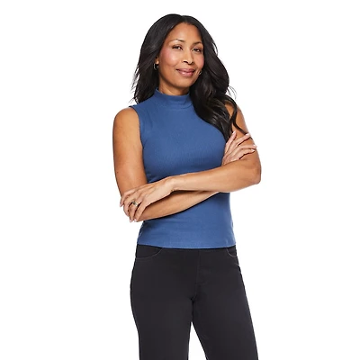 Iyla Women's Mock Neckline Rib Top