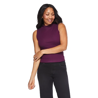 Iyla Women's Mock Neckline Rib Top