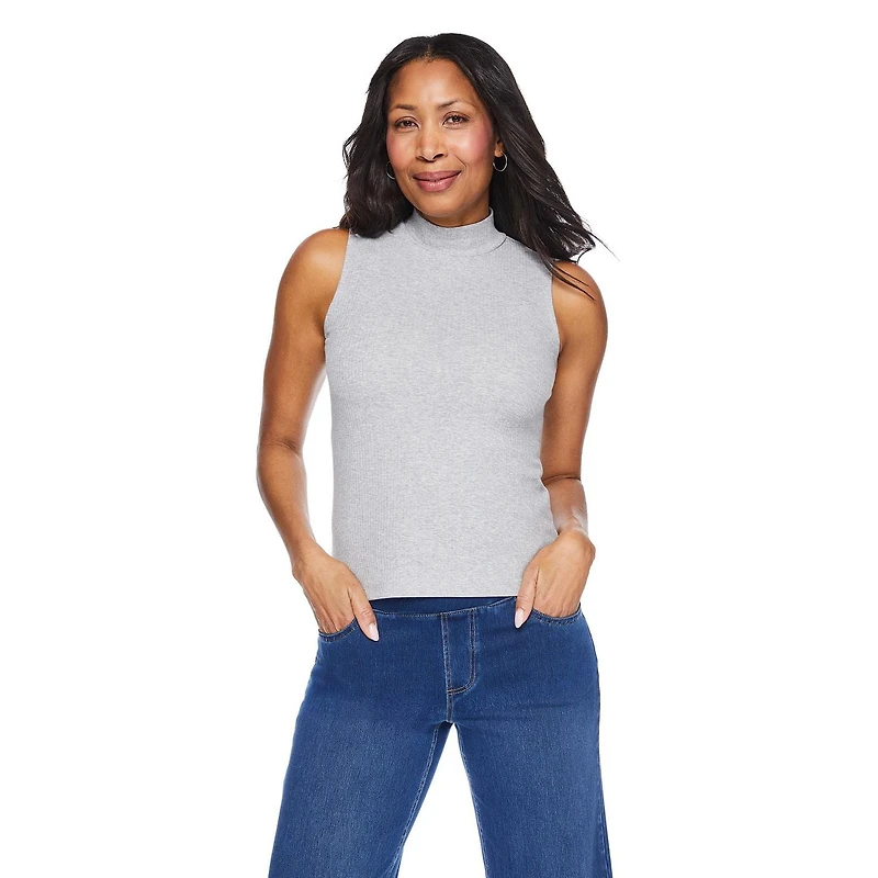 Iyla Women's Mock Neckline Rib Top