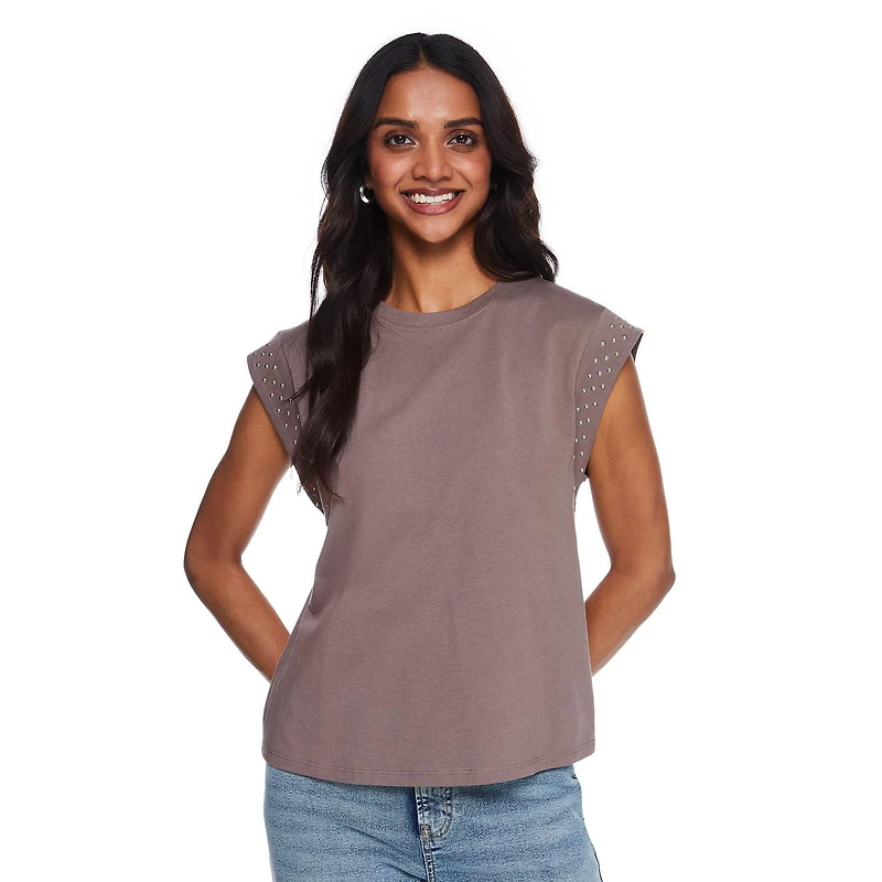 T-shirt de musculation clouté George pour femmes