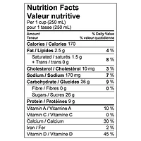 Lait au chocolat partiellement écrémé 1 % Baxter