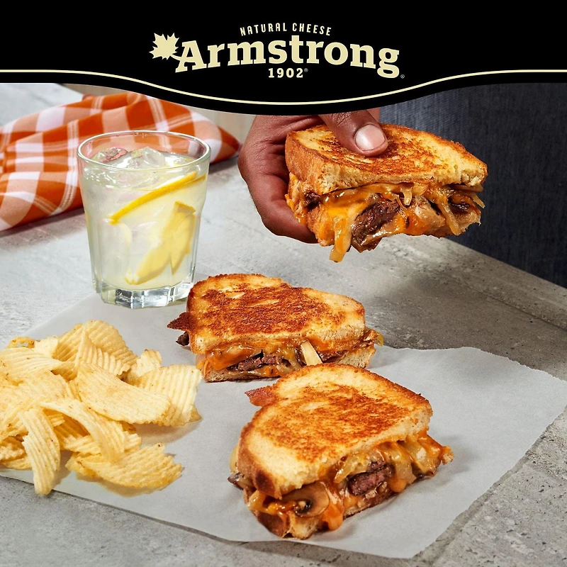 Armstrong Fromage Cheddar marbré tranché