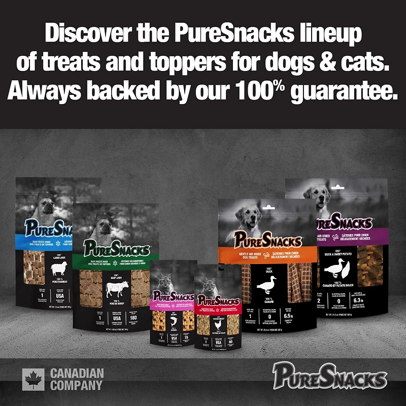 Gâteries Mini-PureSnacks au canard délicatement séchées à l’air, 396 g 396 g | 13,9 oz