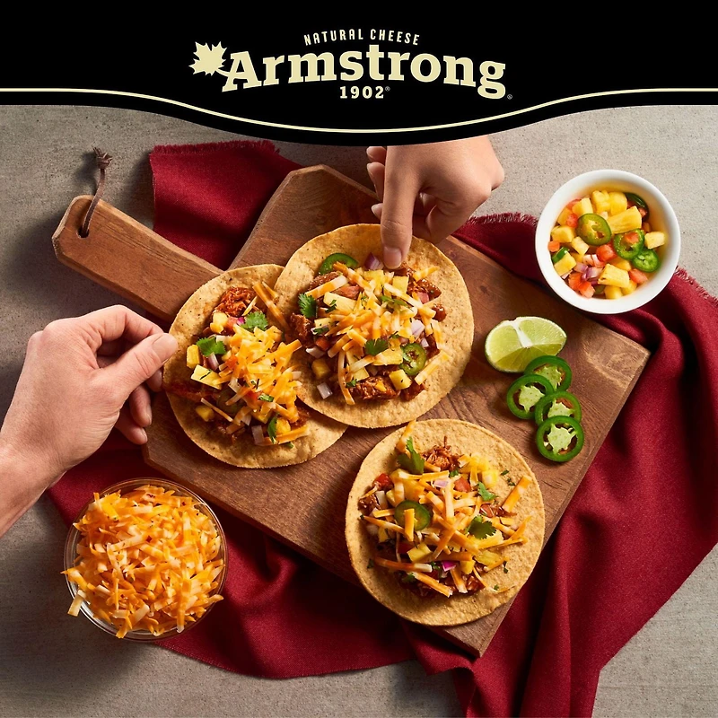 Armstrong Fromage Cheddar marbré avec jalapeño Fiesta Mexicaine 400 g