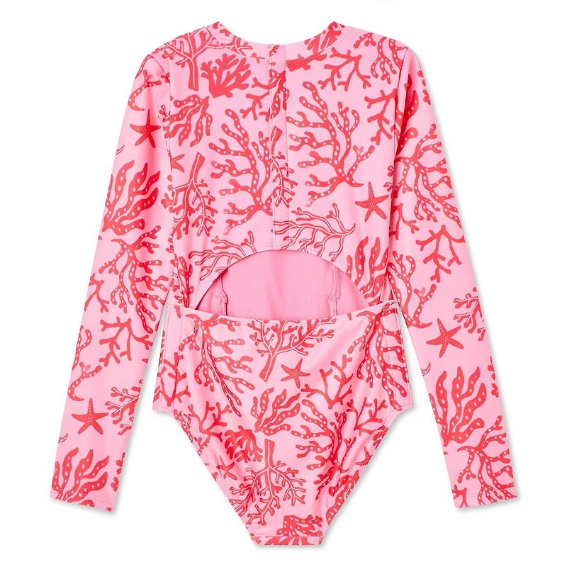 George Girls' Adaptive Rash Guard 1-Piece, Sizes XS-XL