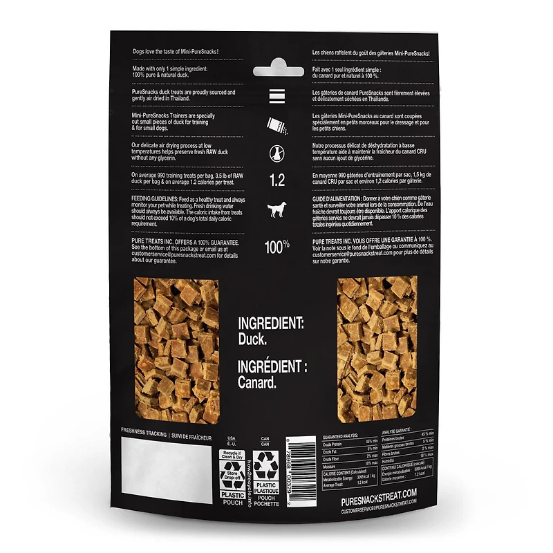 Gâteries Mini-PureSnacks au canard délicatement séchées à l’air, 396 g 396 g | 13,9 oz