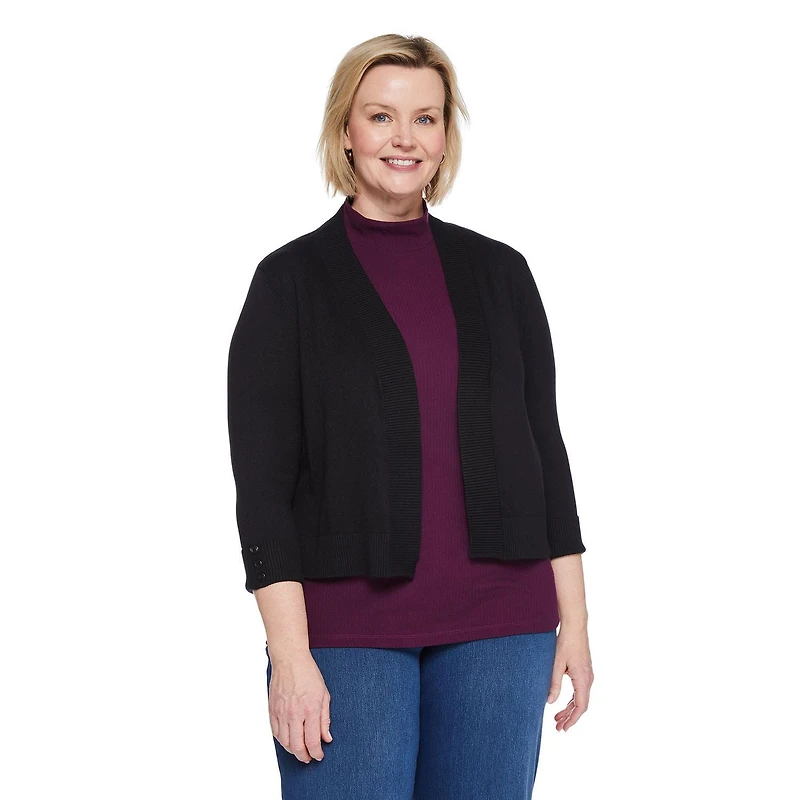 Iyla Women's Plus Elbow Sleeve Knit Shrug