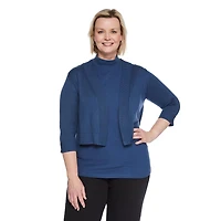 Iyla Women's Plus Elbow Sleeve Knit Shrug