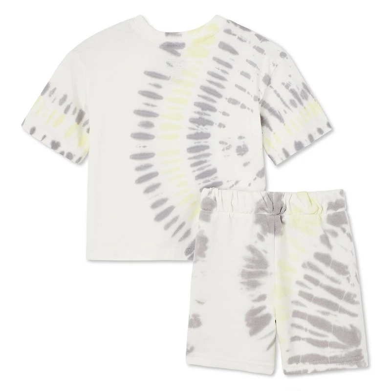 Ensemble 2 pièces avec short teint par nouage George pour petits garçons