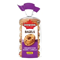 Dempster’s® Cinnamon Raisin Bagels, Pack of 6; 450 g