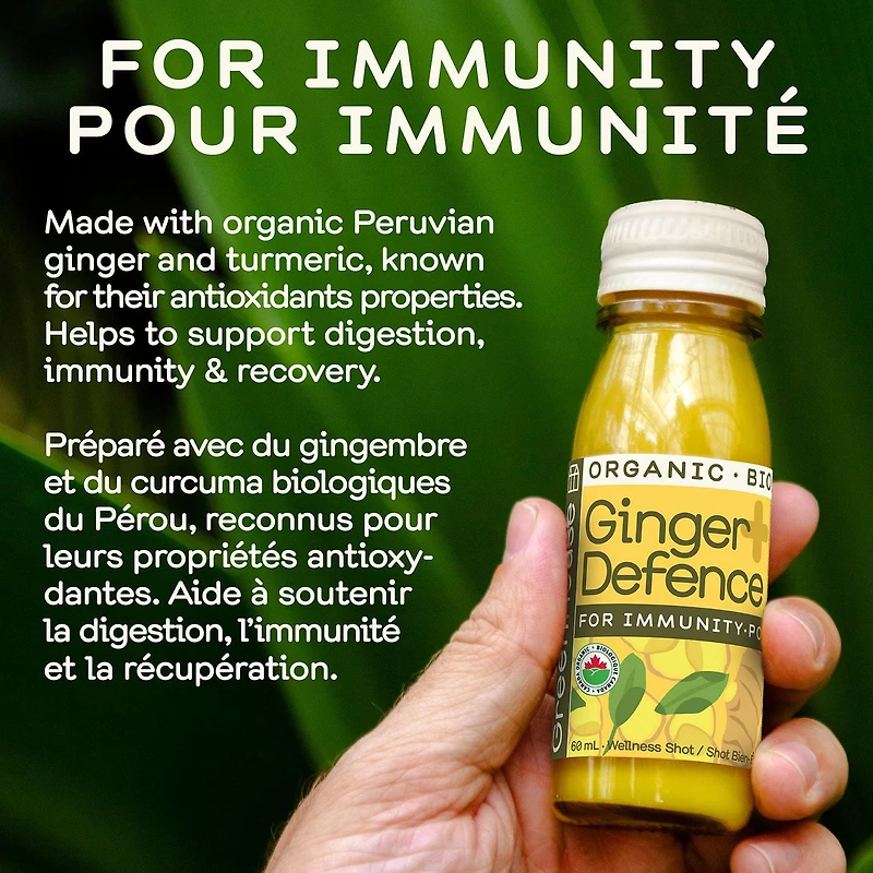 Shot bien-être Ginger Defence pour l’immunité Greenhouse 60 mL