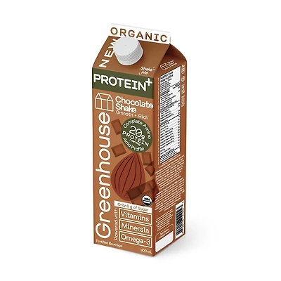 Greenhouse Organic Protein+ Chocolate Shake, 900 mL