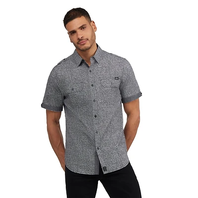 Marck Ecko Men’s Short Sleeve Button Down Shirt