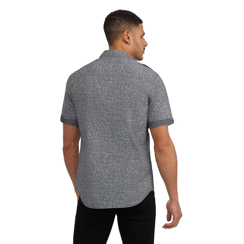 Marck Ecko Men’s Short Sleeve Button Down Shirt