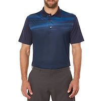 Ben Hogan Men's Golf Performance Linear Textured Stripe Short Sleeve Polo Shirt