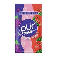PUR Jumbo Gum, Aspartame Free, Sugar Free & 100% Xylitol, Bubblegum, Grape and Watermelon Chewing Gum