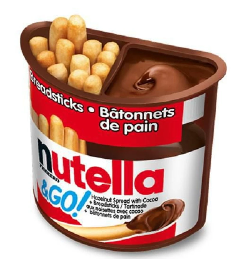 NUTELLA & GO! Hazelnut And Cocoa Spread with Breadsticks, Snack Packs, Perfect Snacks for Kids, 52g