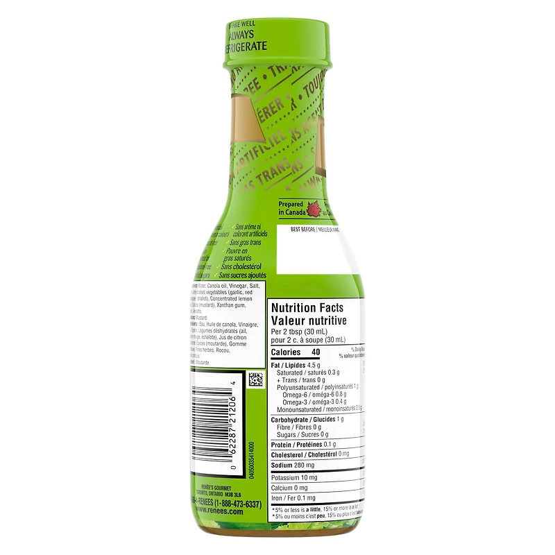 Vinaigrette Renée’s Italienne aux fines herbes printanières Vinaigrette Renée’s Italienne aux fines herbes printanières.