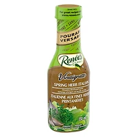 Renée’s Spring Herb Italian Vinaigrette, Renée’s vinaigrette delivers an exceptional homemade flavour that will complement your meals! Our spring herb Italian vinaigrette has a delicate, flavourful taste and has no artificial colours or flavours.
