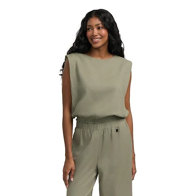 Top smocké en mélange de lin Mexx pour femmes