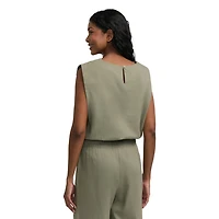 Top smocké en mélange de lin Mexx pour femmes