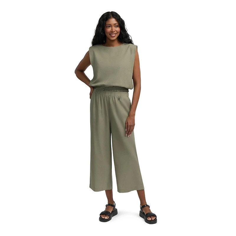 Top smocké en mélange de lin Mexx pour femmes