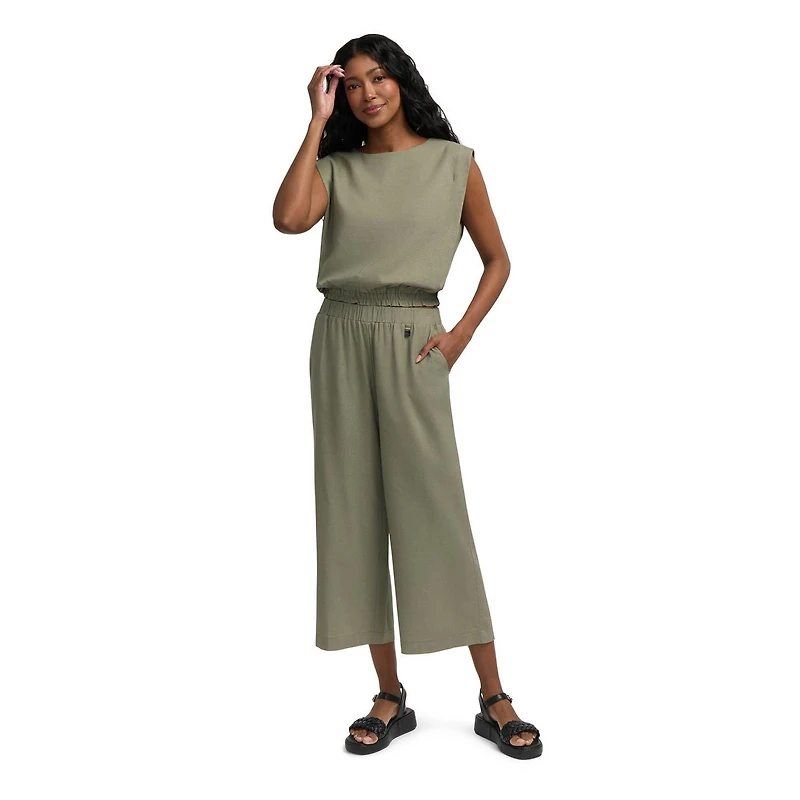 Mexx Women’s Pull-On Linen Blend Culottes Pant