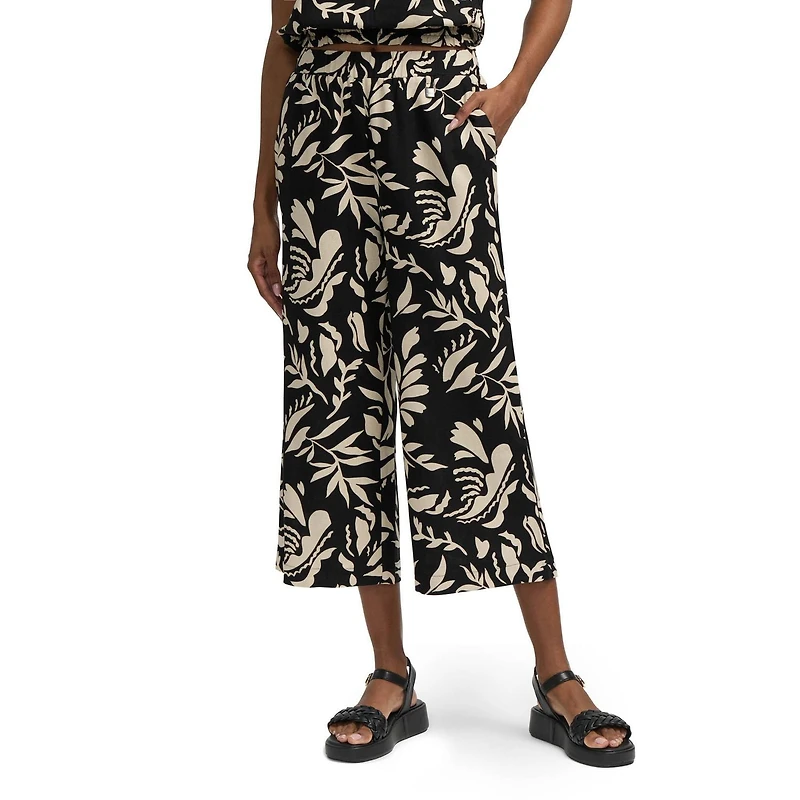 Pantalon imprimé en mélange de lin Mexx pour femmes