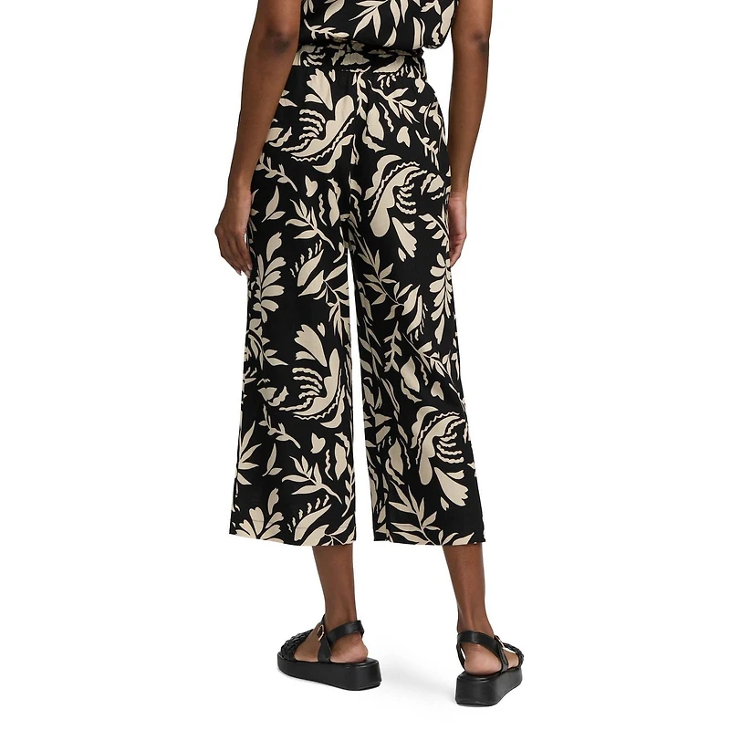 Pantalon imprimé en mélange de lin Mexx pour femmes