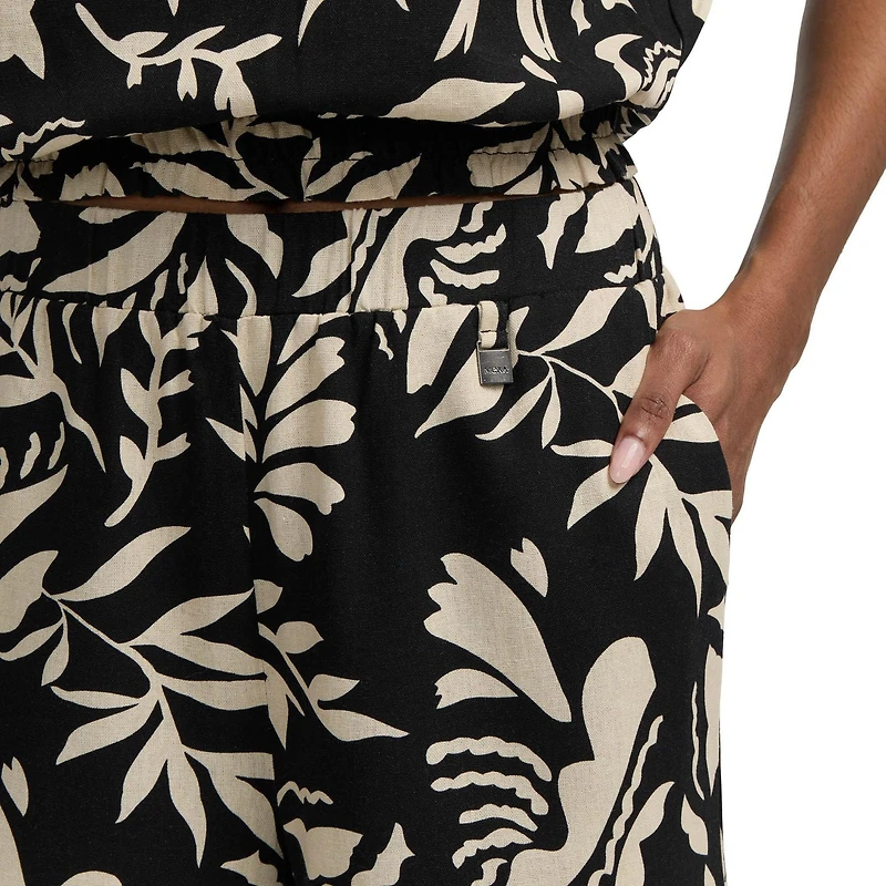 Pantalon imprimé en mélange de lin Mexx pour femmes