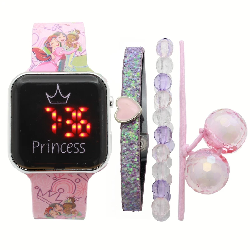 Princess LED Watch with Bracelets Set, Princess LED Watch