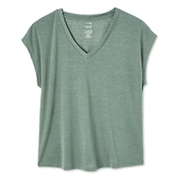 T-shirt à manches chauve-souris avec encolure en V George pour femmes