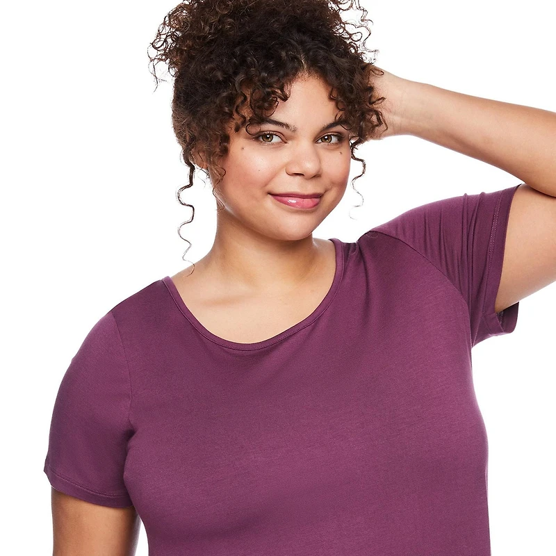 George Women's Plus Lattice Back Tee, Sizes 1X-4X