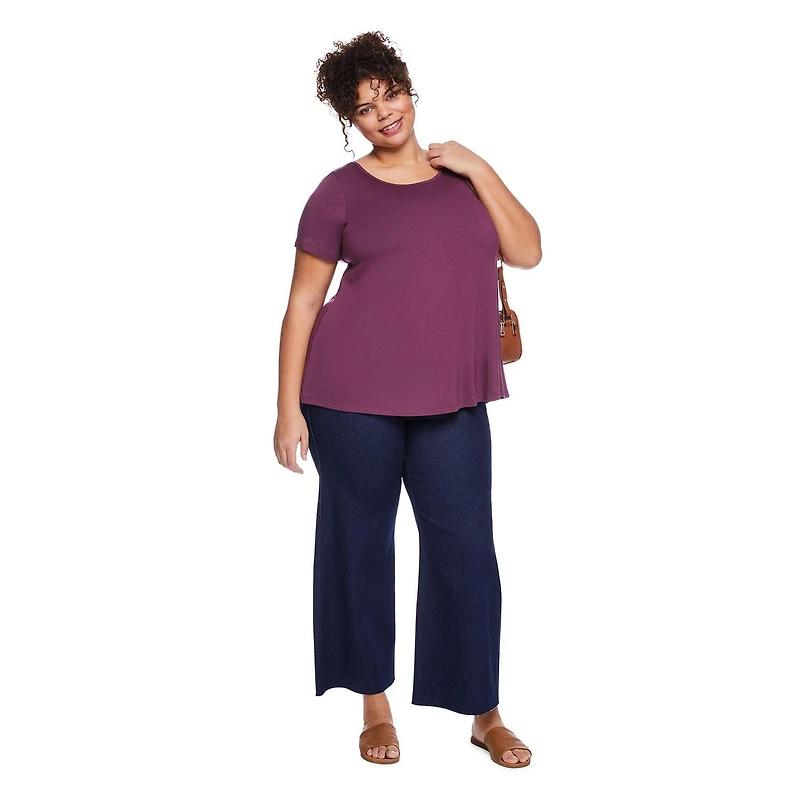 George Women's Plus Lattice Back Tee, Sizes 1X-4X