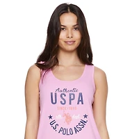 Ensemble de Pyjamas sans Manches et à Shorts en Tricot Côtelé U.S. Polo Assn. Pour Femmes