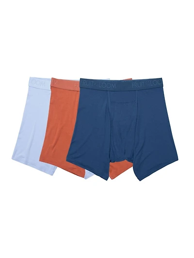 Men's Fruitful Threads™ Boxer Briefs, Assorted, Pack of 3, Sizes S-XL