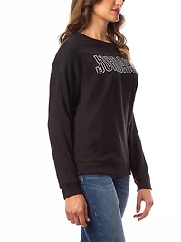 Jordache Women's Dropped Shoulder Logo Sweatshirt