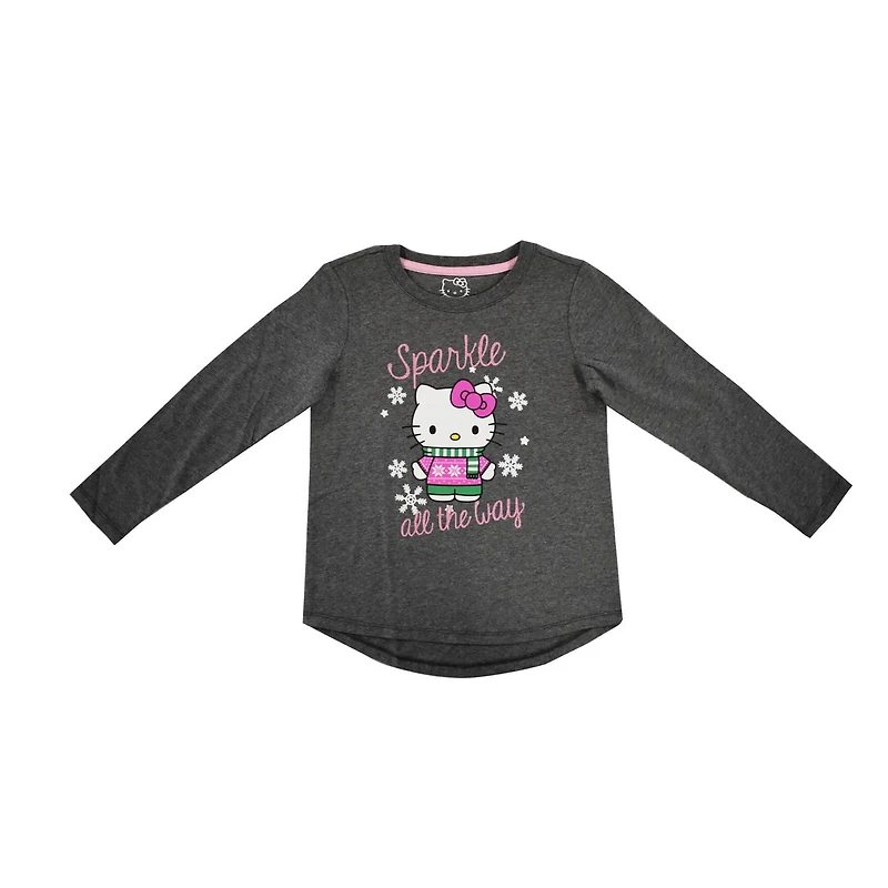 T-shirt Hello Kitty Sparkle All The Way High Low à manches longues pour fille
