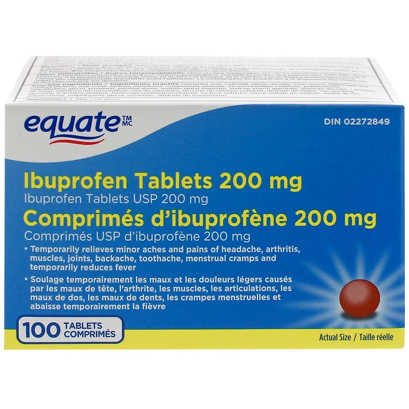 Equate Comprimés d’ibuprofène 200 mg