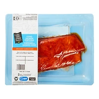 Portions de saumon coho sucrées et fumées Mon marché fraîcheur, 2 morceaux, 0.26 - 0.31 KG