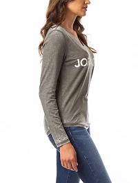 T-shirt à logo Jordache à manches longues