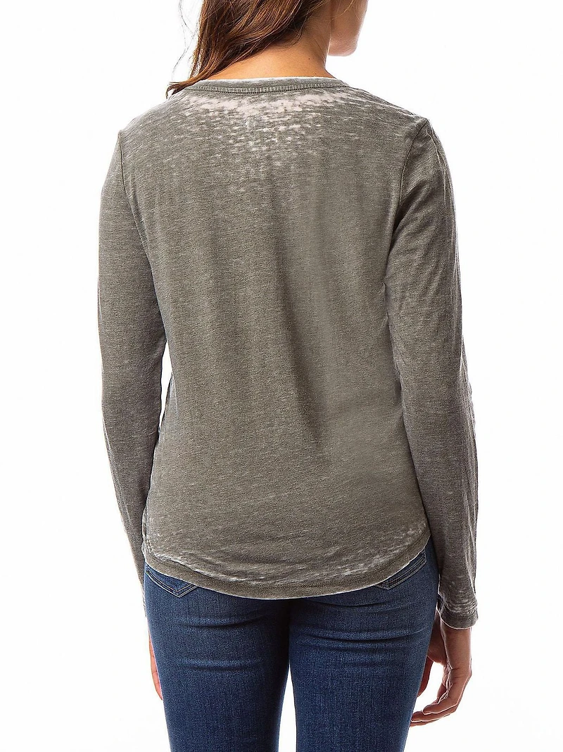 T-shirt à logo Jordache à manches longues