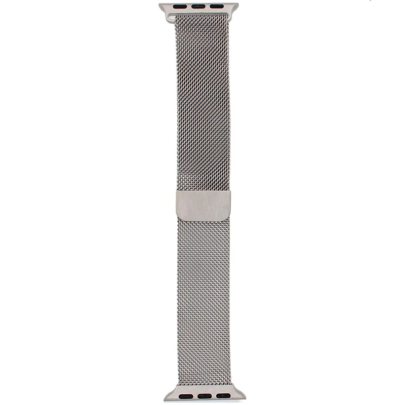 Bracelet Boucle Milanaise en Acier Inoxydable pour Apple Watch – Argent