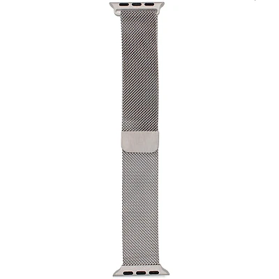 Bracelet Boucle Milanaise en Acier Inoxydable pour Apple Watch – Argent