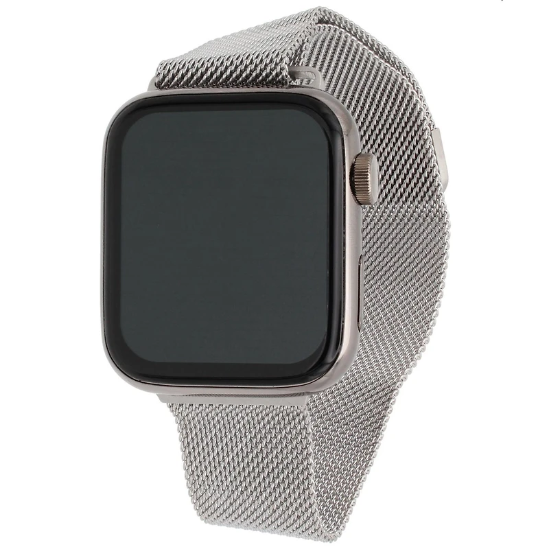Bracelet Boucle Milanaise en Acier Inoxydable pour Apple Watch – Argent