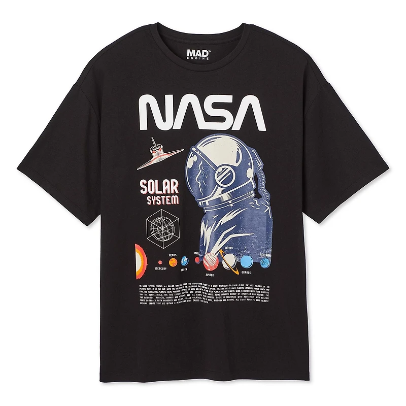 NASA Men's Drop Shoulder Tee, Sizes S-XL