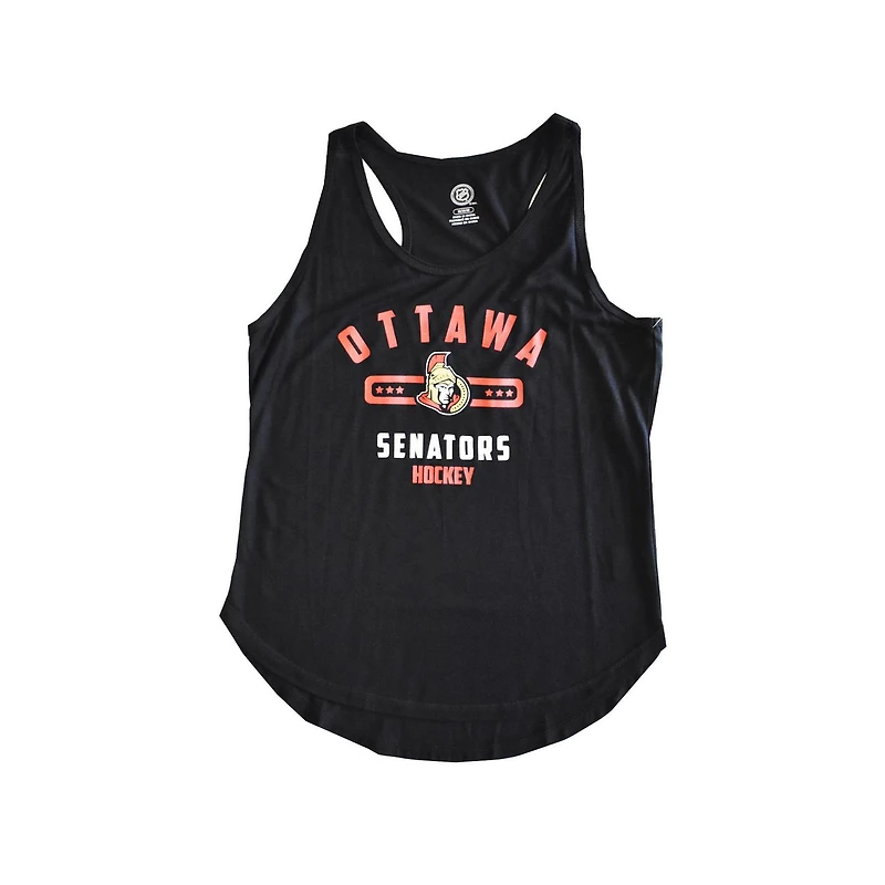 Ladies NHL Striated Secondary Ottawa Tank Top